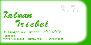 kalman triebel business card